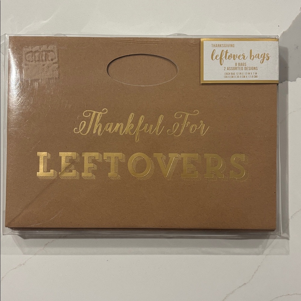 To-Go Carriers… “Thankful For Leftovers” & Gobble It Up” 8 Bags in Each Package